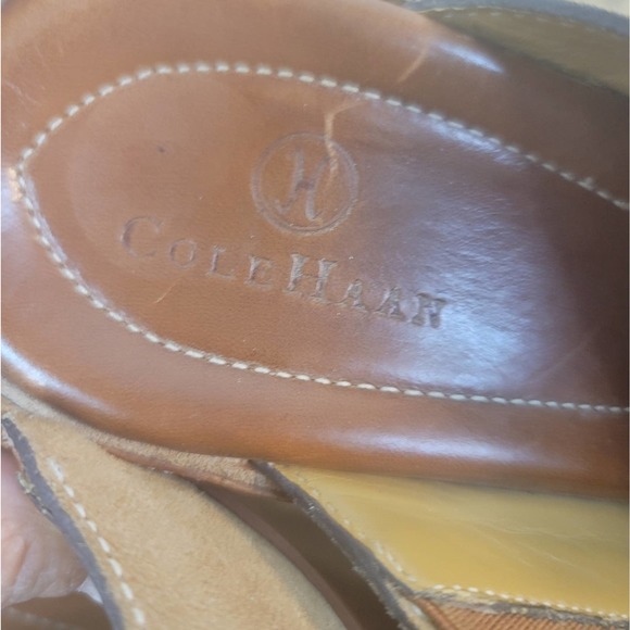 COLE HAAN SLIP-ON SUEDE WEDGE HEELS CLOGS BUCKLE SANDAL WOMEN'S SIZE 9 - Picture 7 of 13